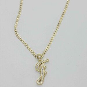 Sterling Silver 925 J Letter with Necklace